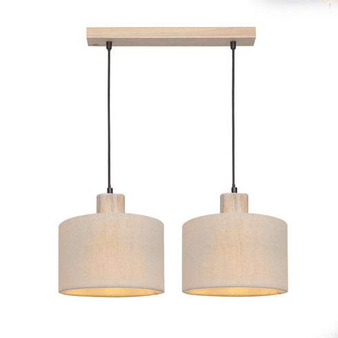 ΚΡΕΜΑΣΤΟ Φ/Σ 2ΧΕ27 CHIOS ΚΡΕΜ ΥΦΑΣΜΑ+ΞΥΛΟ 50X22XH130CM TF20862PC