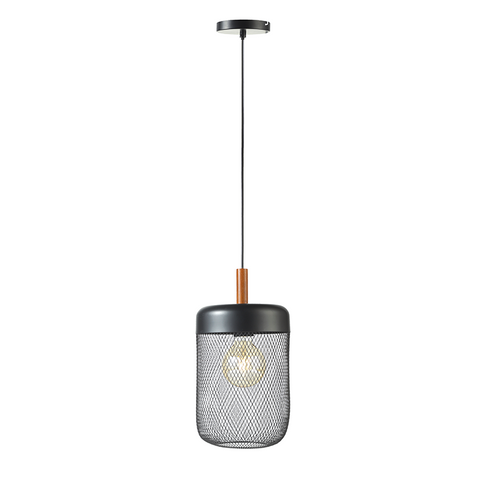 ΚΡΕΜΑΣΤΟ Φ/Σ 1ΧΕ27 ΜΑΥΡΟ ΜΕΤΑΛΛΙΚΟ+ΞΥΛΟ D20XH154CM PAROT TF501P20BK