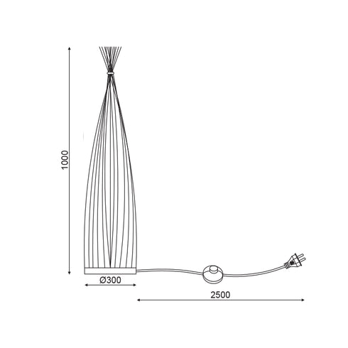 ^STOCK F/S 1XE27 BAMBOO D30XH100CM SERIFOS