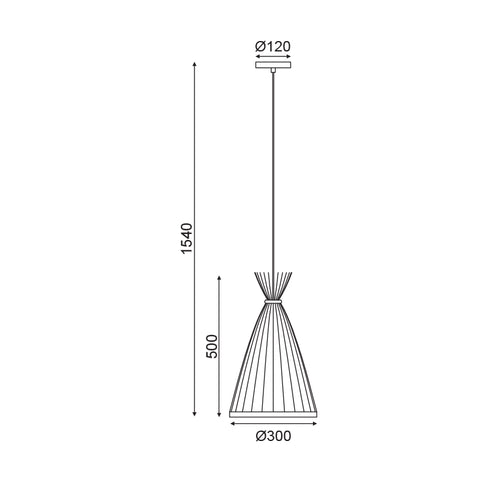 ΚΡΕΜΑΣΤΟ Φ/Σ 1ΧΕ27 BAMBOO D30XH154CM SERIFOS TF661P30BO