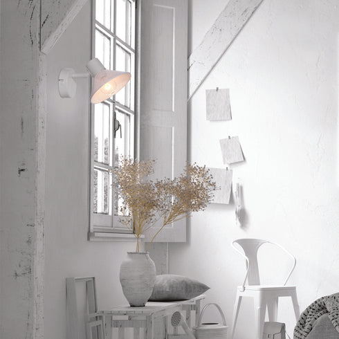 WALL-MOUNTED F/S 1XE14 PALOMA WHITE METALLIC 16X13X9CM