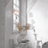 WALL-MOUNTED F/S 1XE14 PALOMA WHITE METALLIC 16X13X9CM