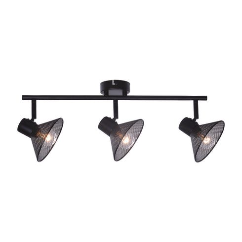 WALL FIXTURE 3X14 PALOMA BLACK METALLIC 53X13X19CM