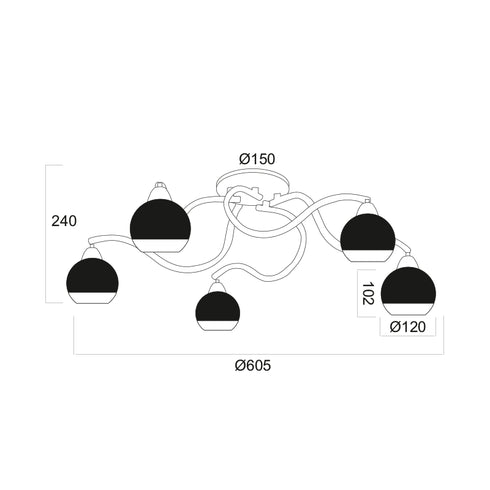 ΟΡΟΦΗΣ ΓΥΑΛΙ ΧΡΩΜΙΟ - ΔΙΑΦΑΝΕΣ 5ΧE27 ALIEN TNK81444CR5H