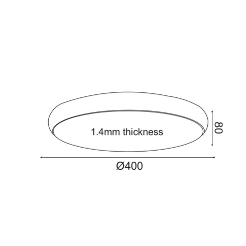ΟΡΟΦΗΣ Φ/Σ LED 32W 2560LM 3000K ΛΕΥΚΟ ΜΕΤ/ΚΟ D40XH8CM KALLISTA V27LEDC40WH
