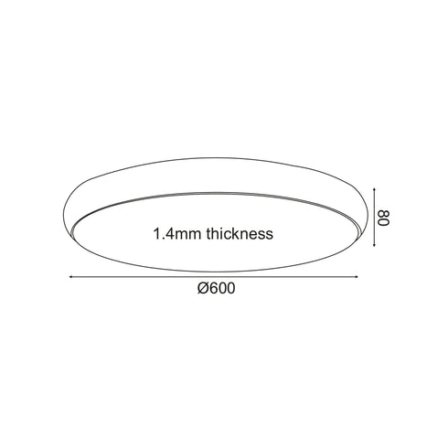 ΟΡΟΦΗΣ Φ/Σ LED 54W 4320LM 3000K ΛΕΥΚΟ ΜΕΤ/ΚΟ D60XH8CM KALLISTA V27LEDC60WH