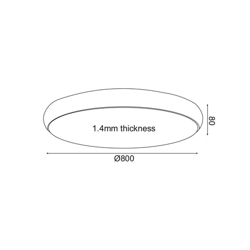 ΟΡΟΦΗΣ Φ/Σ LED 70W 5600LM 3000K ΛΕΥΚΟ ΜΕΤ/ΚΟ D80XH8CM KALLISTA V27LEDC80WH