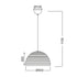 ΚΡΕΜΑΣΤΟ 1Χ100W ΠΛΕΓΜΑ Ε27 ZINC V28507IP40