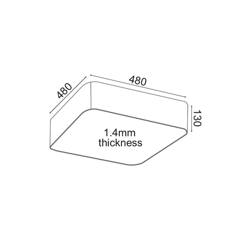 ΟΡΟΦΗΣ Φ/Σ LED 40W 3200LM 3000K ΛΕΥΚΟ ΜΕΤ/ΚΟ 48X48XH13CM EMERY V28LEDC48WH