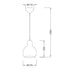 ΚΡΕΜΑΣΤΟ ΓΚΡΙ ΓΥΑΛΙ Φ17cm 1X40W E27 BLOOM V292851PGY