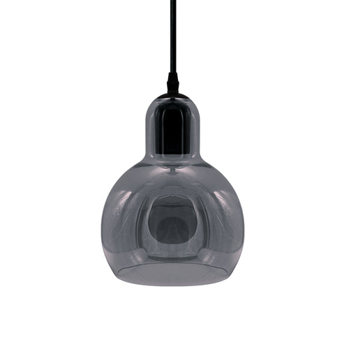 ΚΡΕΜΑΣΤΟ ΓΚΡΙ ΓΥΑΛΙ Φ17cm 1X40W E27 BLOOM V292851PGY
