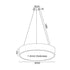 ΚΡΕΜΑΣΤΟ Φ/Σ LED 32W 2560LM 3000K ΛΕΥΚΟ ΜΕΤ/ΚΟ D35XH140CM OPTIMUS V29LEDP35WH