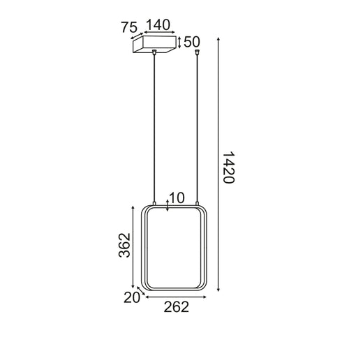 ΚΡΕΜΑΣΤΟ Φ/Σ LED 15W 3000K 1390LM ΜΑΥΡΟ ΜΕΤΑΛΛΙΚΟ 26X14XH142CM SYMETRIA V30LEDP26BK