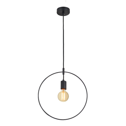 ΚΡΕΜΑΣΤΟ ΜΕΤΑΛΛΙΚΟ 1ΧΕ27 ΜΑΥΡΟΣ ΚΥΚΛΟΣ Φ35cm TWIGGY V35181BK