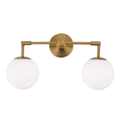 WALL FIXTURE 2X27 METAL+OPAL GLASS 38X21.5X28CM THETIS