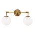 WALL FIXTURE 2X27 METAL+OPAL GLASS 38X21.5X28CM THETIS