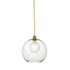 CREAM F/S 1X27 TRANSPARENT GLASS+GOLD METAL SUSPENSION Φ30X120CM PYTHIA