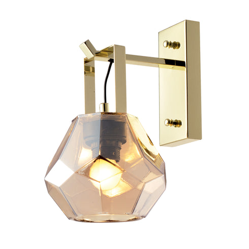 ΕΠΙΤOIXO Φ/Σ 1ΧΕ27 ΓΥΑΛΙ ΚΕΧΡΙΜΠΑΡ+ΟΡΕΙΧΑΛΚΟ ΜΕΤΑΛ Φ18Χ23,5Χ30CM DIAMONDRA V371481WA