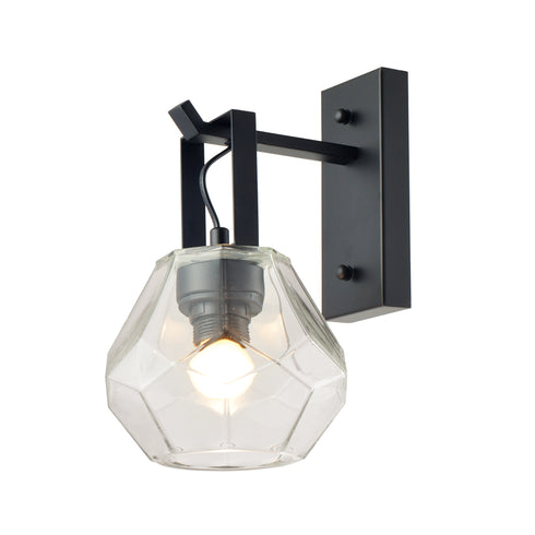 ^EPIT F/S 1X27 CLEAR GLASS+BLACK MAT METAL Φ18X23.5X30CM DIAMONDRA