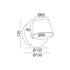 ^WALL F/S LED 8W 3000K 640LM BLACK MET/CO 12X12X13CM LUCIDO