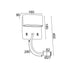^WALL F/S LED 8W 3000K 640LM BLACK MET/CO 16X9X45CM PRIAMUS