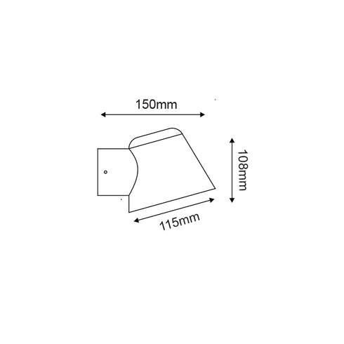 ^BLACK WALL LIGHTING VIDA 1XGU10 MAX.35W IP44 WITH CLEAR GLASS