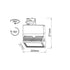 WHITE LED TRACK LIGHT 45W 3000K 4WIRES 80° 3500LM 230V Ra8
