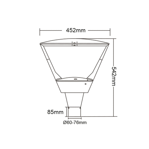 LED URBAN LUMINAIRE VIVIDO 40W 3000K 230V 4800LM 5YRS GUARANTEE VIV4030