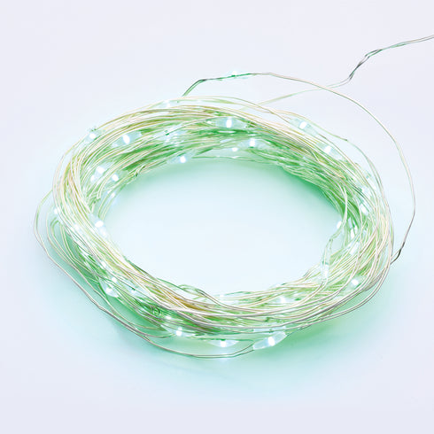 100 LED ΛΑΜΠΑΚ ΣΕΙΡΑ ΠΡΑΣΙΝΟ ΑΣΗΜΙ ΚΑΛΩΔ ΧΑΛΚΟΥ ΑΝΤΑΠΤΟΡ(3VDC) & 8 ΠΡΟΓΡΑΜ IP44 10m+3m 1.8W X01100512