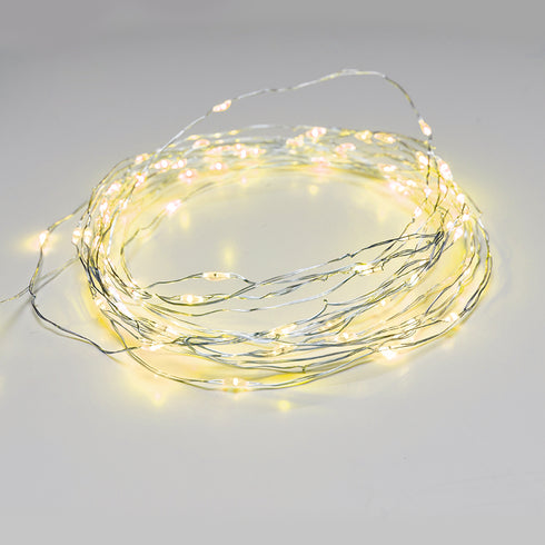100 LED ΛΑΜΠΑΚ ΣΕΙΡΑ ΚΙΤΡΙΝΟ ΑΣΗΜΙ ΚΑΛΩΔ ΧΑΛΚΟΥ ΑΝΤΑΠΤΟΡ(3VDC) & 8 ΠΡΟΓΡΑΜ IP44 10m+3m 1.8W X01100712