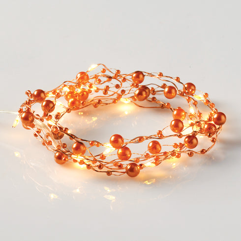 "BROWN COFFEE BEADS", 20 LED ΛΑΜΠ. ΧΑΛΚΟΥ, WW, ΧΑΛΚΙΝΟ ΚΑΛ. & ΜΠΑΤ. 2xAA, IP20, 2M+10CM, 1.2W X01201211