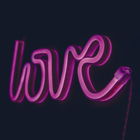 LOVE, 118 NEON LED ΛΑΜΠΑΚΙΑ ΜΕ ΜΠΑΤΑΡΙΑ (3xAA)/USB, ΡΟΖ, IP20, 35.5x2x13cm X041187322