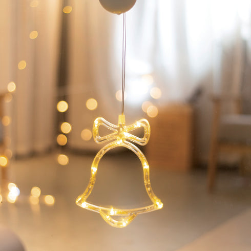 "WINDOW PLASTIC BELL" 10 LED ΛΑΜΠΑΚΙΑ WW ΜΠΑΤ. (3ΧΑΑΑ) IP20 16X20.5CM X04151107