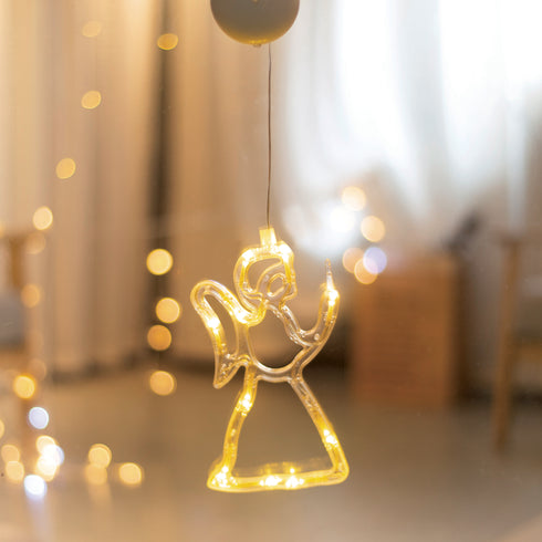 "WINDOW PLASTIC ANGEL" 10 LED ΛΑΜΠΑΚΙΑ WW ΜΠΑΤ. (3ΧΑΑΑ) IP20 12X20.5CM X04151108