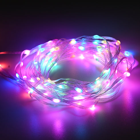 200RGB LED SMART STRING CONNECTABLE, 20m, USB, REMOTE&APP, IP44, 3m ΚΑΛΩΔ ΤΡΦ X04200371