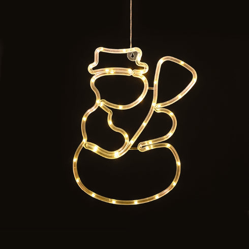 "PLASTIC SNOWMAN" 44 LED ΛΑΜΠΑΚΙΑ WW ΜΠΑΤ. (3ΧΑΑ)/USB, IP20, 24.4*0.7*35.7 X04441304