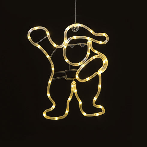 "PLASTIC SANTA" 44 LED ΛΑΜΠΑΚΙΑ WW ΜΠΑΤ. (3ΧΑΑ)/USB, IP20, 28.5*0.7*34.8 X04441305