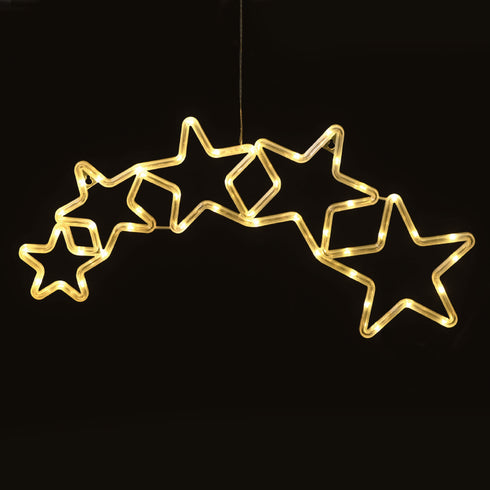 "PLASTIC 5 STARS" 47 LED ΛΑΜΠΑΚΙΑ WW ΜΠΑΤ. (3ΧΑΑ)/USB, IP20, 54*0.5*25 X04471332