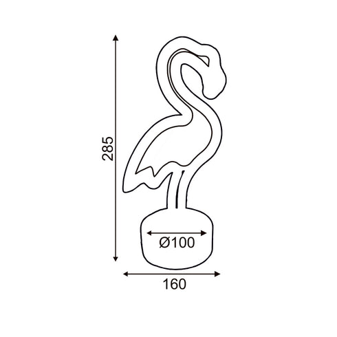 ΦΛΑΜΙΝΓΚΟ, 49 NEON LED ΛΑΜΠΑΚΙΑ ΜΕ ΜΠΑΤΑΡΙΑ (3xAA)/USB, ΡΟΖ, IP20, 16x10x28.5cm X04497314