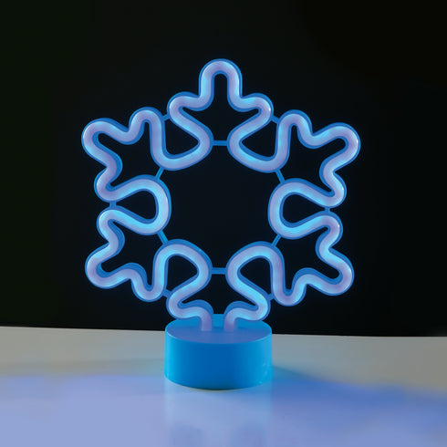 ΧΙΟΝΟΝΙΦΑΔΑ, NEON LED ΛΑΜΠΑΜΠΑΤ(3xAA)/USB, ΜΠΛΕ, IP20, 21x8.5x25cm X05006309