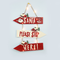 "WOODEN SANTA SIGNPOST" 14 MINI LED WW Λ/ΚΙΑ ΜΠ/ΡΙΕΣ (2AAA) IP20 31X2X45CM X05141115