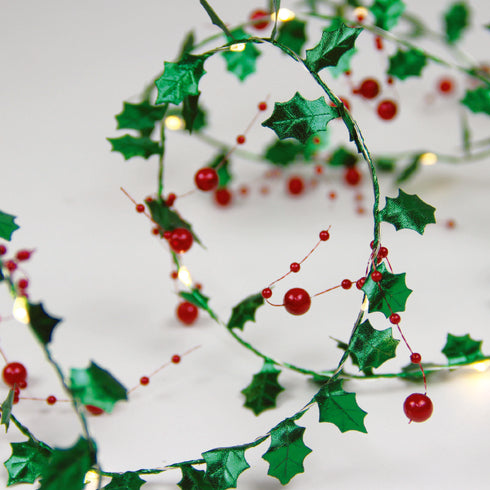 MISTLETOE BERRIES GARLAND 20 LED ΛΑΜΠ ΚΑΛΩΔΙΟ ΧΑΛΚΟΥ ΘΕΡΜΟ ΣΤΑΘΕΡΟ ΜΠΑΤ (2ΧΑΑ) 1,8m IP20 0,3m ΚΑΛ^ X05201121
