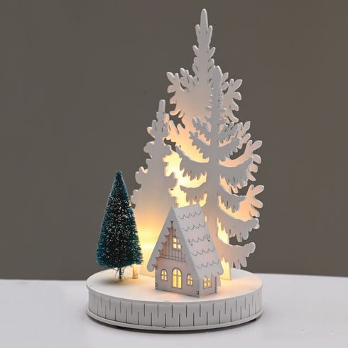WOODEN HOUSE 5 LED ΛΑΜΠ ΘΕΡΜΟ ΣΤΑΘΕΡΟ ΜΠΑΤ (2ΧΑA) 14,8*14,8*25cm IP20^ X0551130