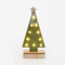 "WOODEN GREEN TREE GOLD GLITTER STAR", 10 MINI LED ΛΑΜΠ. ΜΠΑΤ. (2xAA), WW,IP20, 12.5X4.5X27CM X061011210