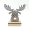 "WOODEN GREY REINDEER HEAD", 1 MINI LED ΛΑΜΠ. ΜΠΑΤ. (2xAA), WW,IP20, 18X4.5X16CM X06111211
