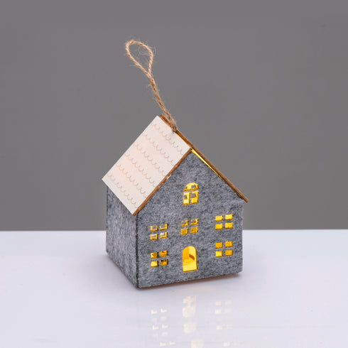 FELT HOUSE WOODEN ROOF ΓΚΡΙ 1 MINI LED ΔΙΑΚ ΘΕΡΜΟ ΛΑΜΠ ΜΠΑΤ 3*AG10 (ΣΥΜΠΕΡΙΛΑΜΒΑΝΕΤΑΙ) 8*8*9,6cm^ X06119257
