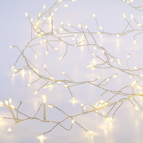 300 CLUSTER LED ΛΑΜΠΑΚ ΣΕΙΡΑ, WW, ΑΣΗΜΙ ΚΑΛΩΔ. ΧΑΛΚΟΥ,ΑΝΤΑΠΤ.(4.5VDC) & 8 ΠΡΟΓΡΑΜ.,IP44 3m+3m 6W X063001177