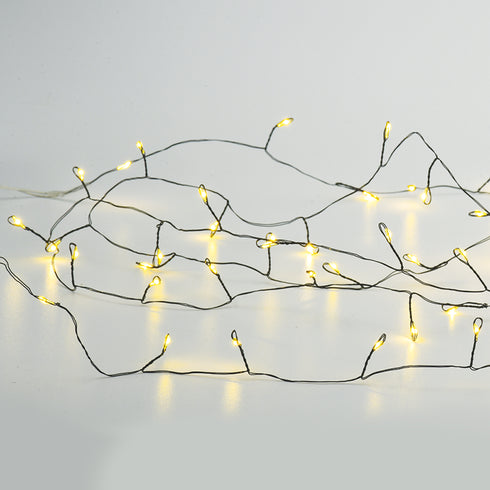 300 CLUSTER LED ΛΑΜΠΑΚ ΣΕΙΡΑ, WW, ΜΑΥΡΟ ΚΑΛΩΔ. ΧΑΛΚΟΥ,ΑΝΤΑΠΤ.(4.5VDC) & 8 ΠΡΟΓΡΑΜ.,IP44 3m+3m 6W X063001477