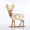 "WOODEN WHITE FELT DEER", 5 MINI LED ΛΑΜΠ. ΜΠΑΤ. (2xAAA), WW,IP20, 26X5X25CM X06511212