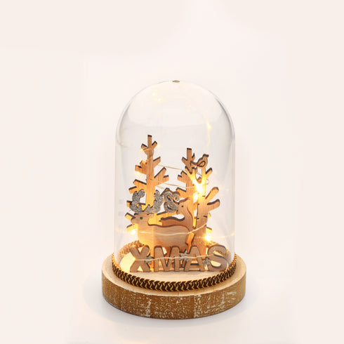 "PLASTIC COVER CHRISTMAS MOTIFS" ΧΡΙΣΤΟΥΓΕΝΝIATIKO ΣΧΕΔΙΟ B 8 MINI LED ΛΑΜΠΑΚ ΜΠΑΤΑΡ(2xAAA) X06811234